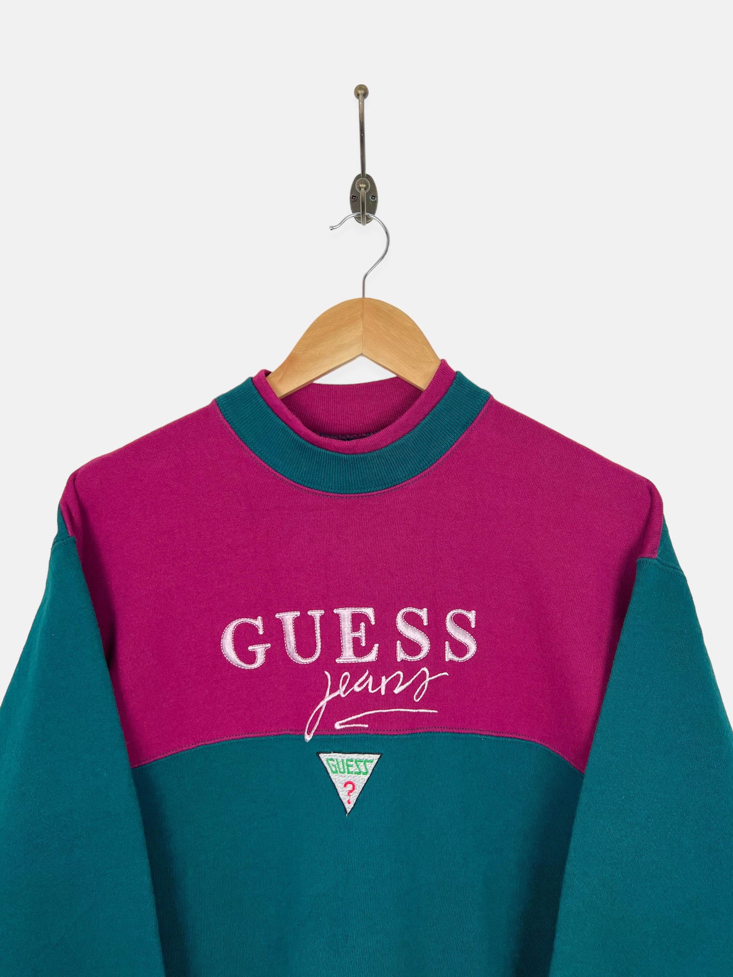 90's Guess Jeans USA Made Embroidered Vintage Sweatshirt Size 10-12