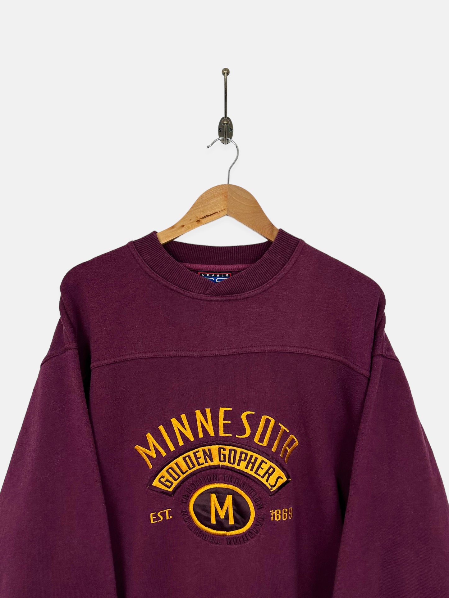 90's Minnesota Golden Gophers Embroidered Vintage Sweatshirt Size S-M