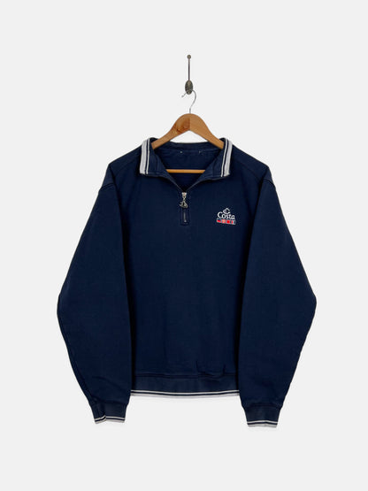 90's Costa Embroidered Vintage Quarterzip Sweatshirt Size 10
