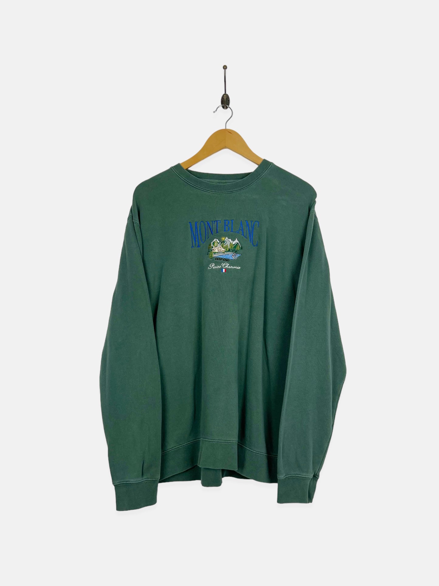 90's Mont Blanc Embroidered Vintage Lightweight Sweatshirt Size L