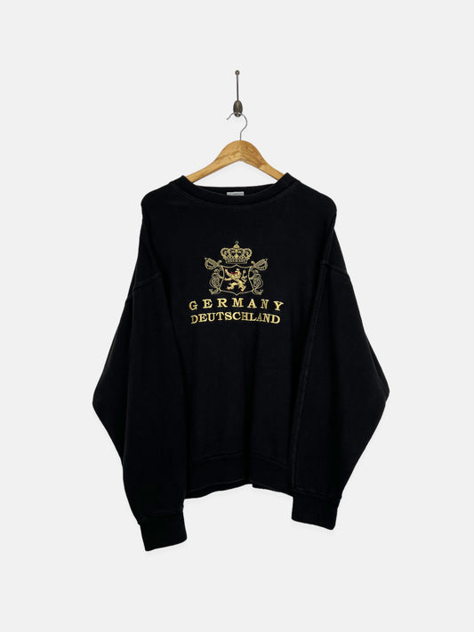 90's Germany Deutschland Embroidered Vintage Sweatshirt Size L