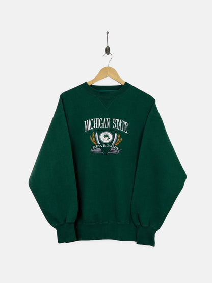 90's Michigan State Spartans Embroidered Vintage Sweatshirt Size M-L