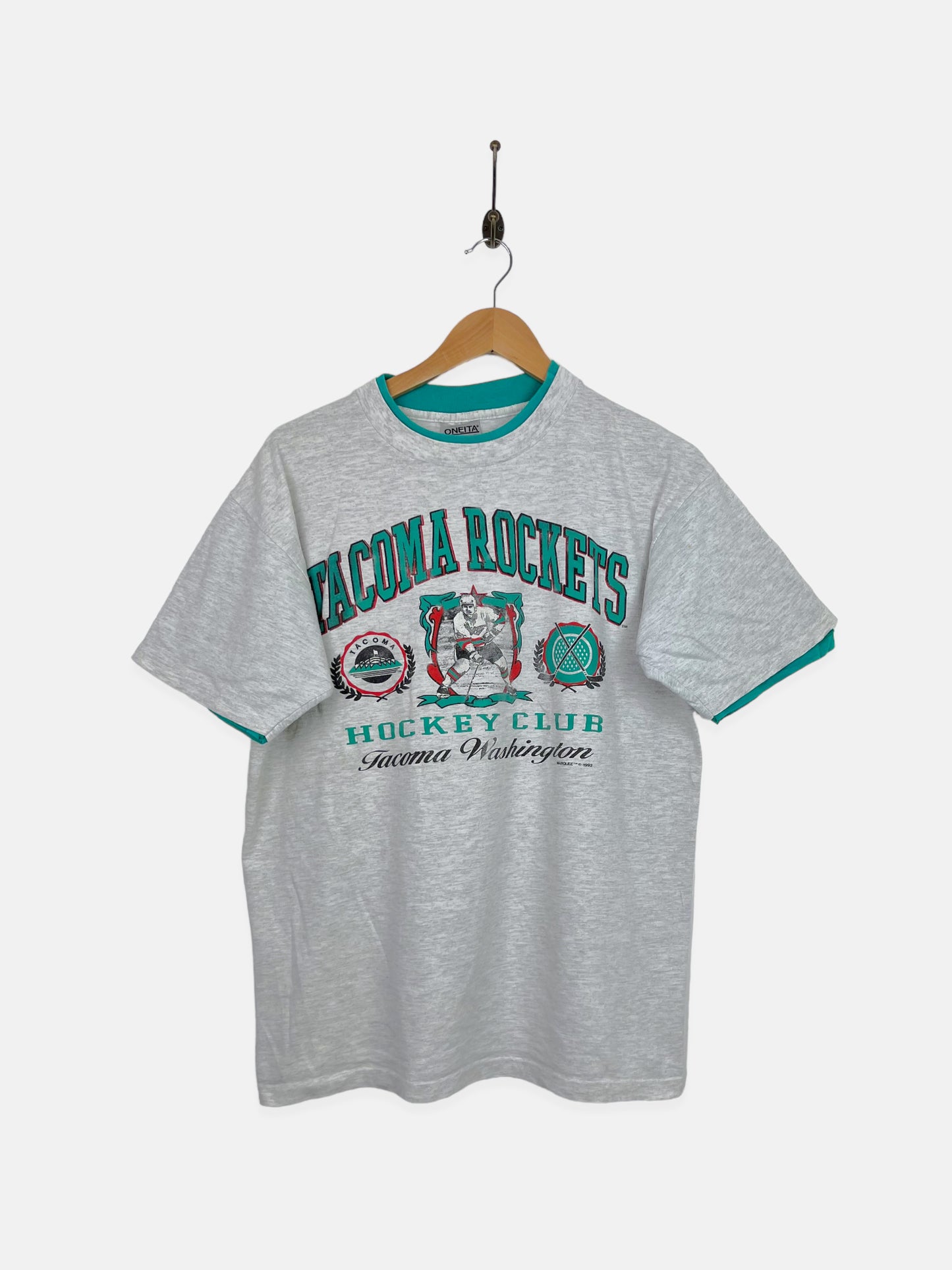 1992 Tacoma Rockets WHL USA Made Vintage T-Shirt Size 10-12