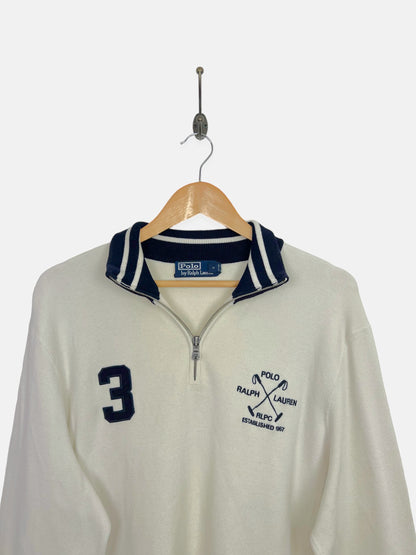 90's Ralph Lauren Embroidered Vintage Quarterzip Sweatshirt Size M