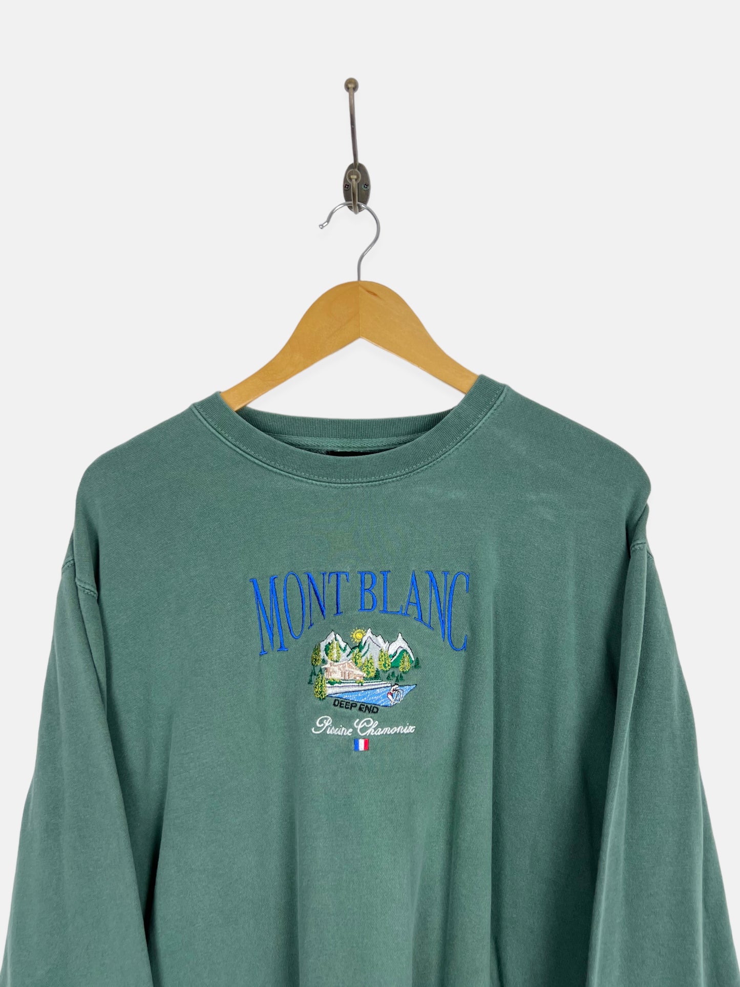 90's Mont Blanc Embroidered Vintage Lightweight Sweatshirt Size L