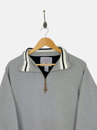 90's Grey Vintage Quarterzip Sweatshirt Size L-XL