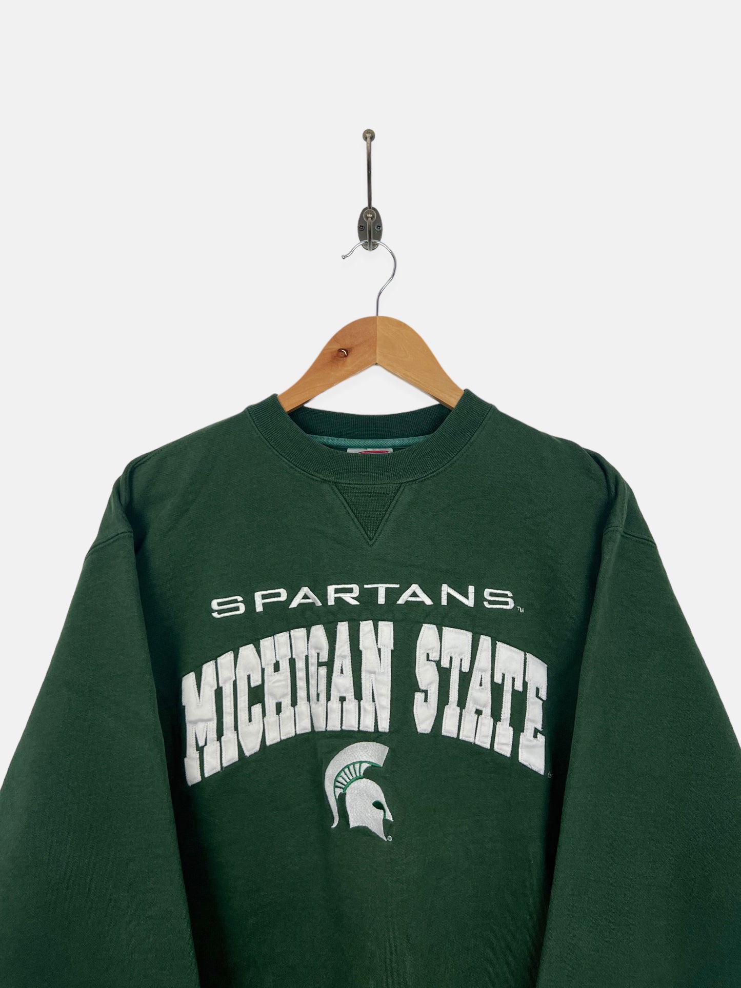 90's Michigan State Spartans Embroidered Vintage Sweatshirt Size 10-12