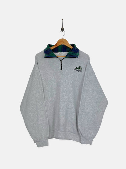 90's Dragons USA Made Embroidered Vintage Lightweight Quarterzip Sweatshirt Size L-XL