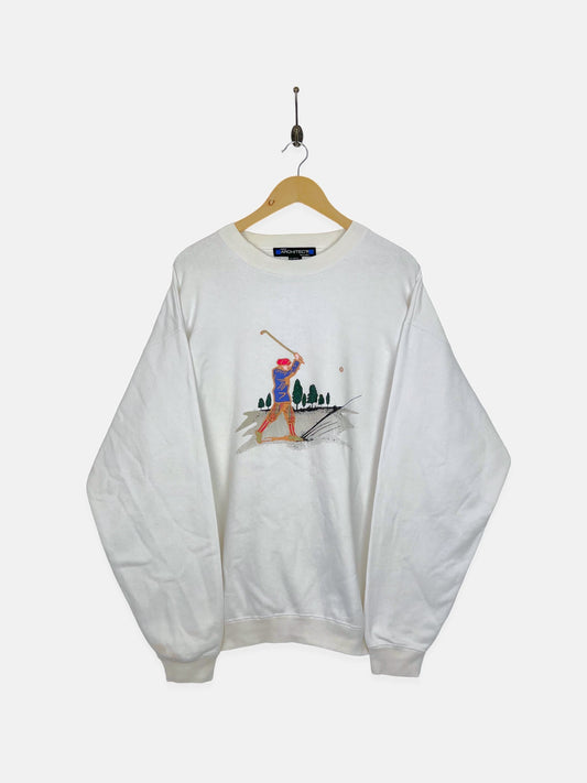 90's Golf Embroidered Vintage Sweatshirt Size L-XL