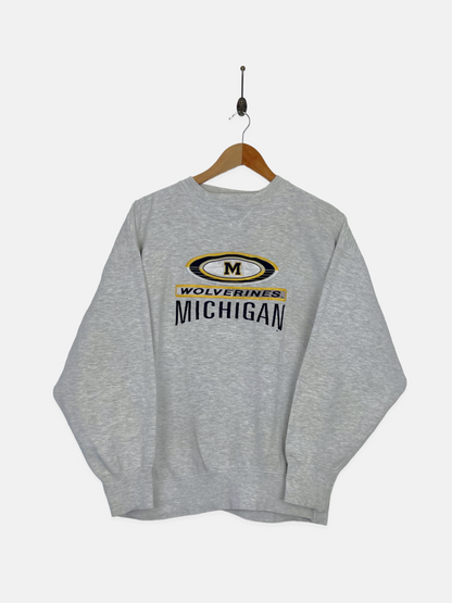 90's Michigan Wolverines USA Made Embroidered Vintage Sweatshirt Size M-L