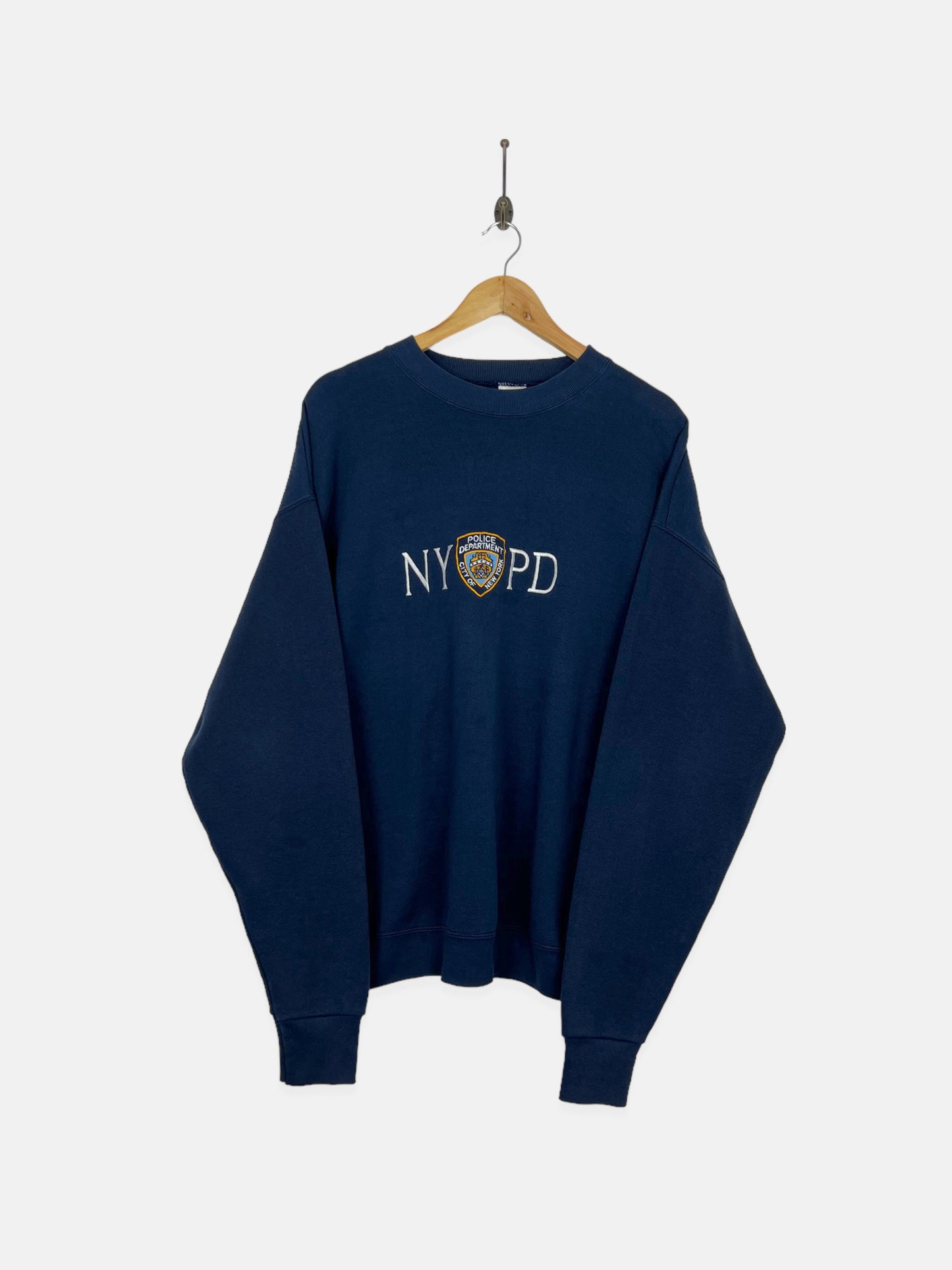 90's NYPD Embroidered Vintage Sweatshirt Size L-XL