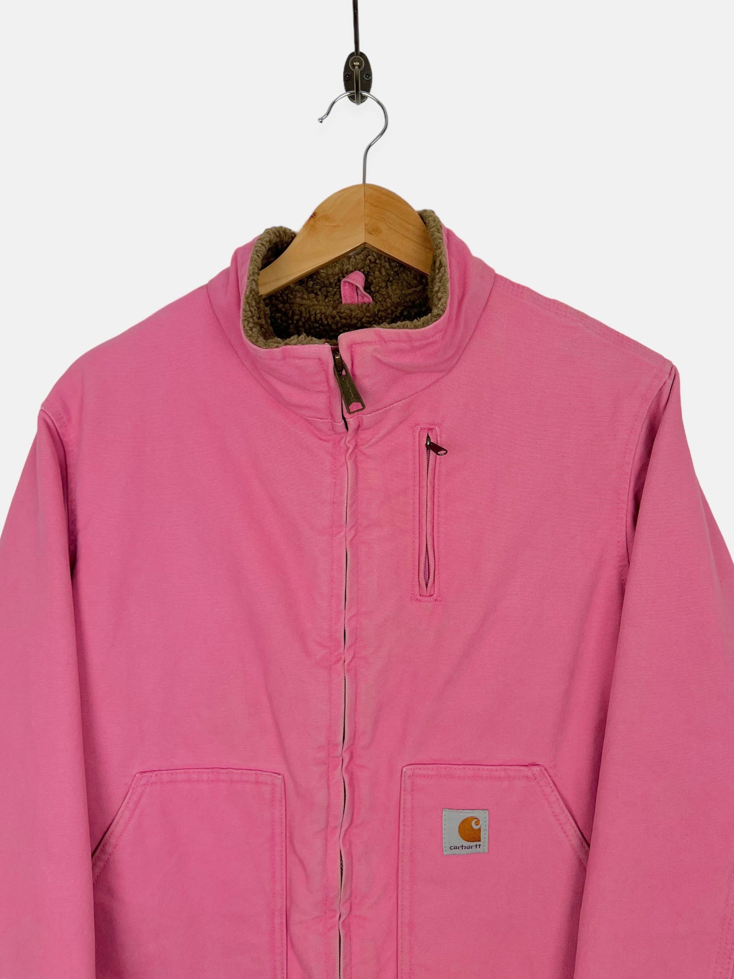 90's Carhartt Heavy Duty Sherpa Lined Vintage Jacket Size 12-14
