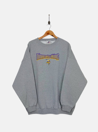 90's Minnesota Vikings NFL Embroidered Vintage Sweatshirt Size 3XL