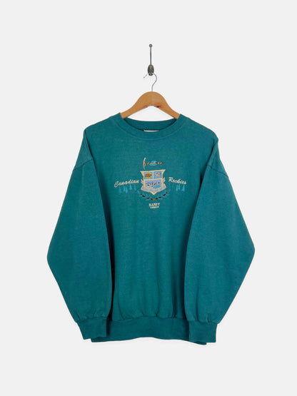 90's Banff Canada Made Embroidered Vintage Sweatshirt Size L