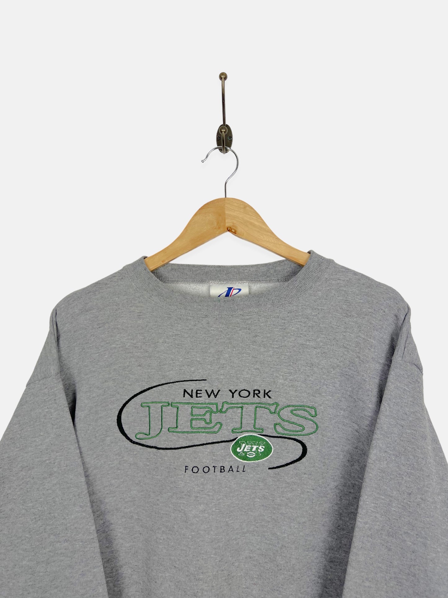 90's New York Jets NFL Embroidered Vintage Sweatshirt Size M