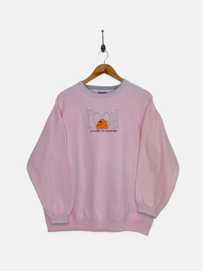 90's Disney Winnie The Pooh Embroidered Vintage Lightweight Sweatshirt Size 14
