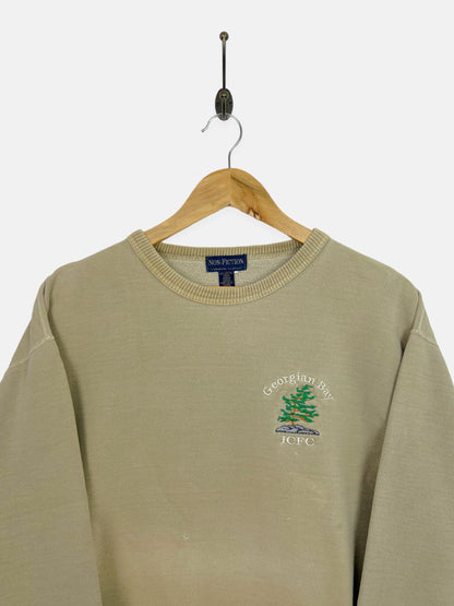 90's Georgian Bay ICFC Canada Made Embroidered Vintage Sweatshirt Size M-L