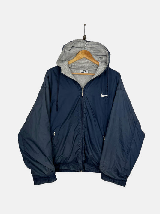90's Nike USA Made Embroidered Vintage Jacket with Hood Size M
