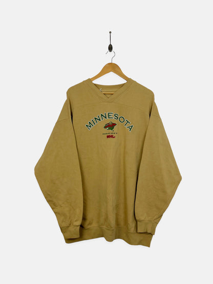 90's Minnesota Wild NHL Embroidered Vintage Sweatshirt Size 3XL