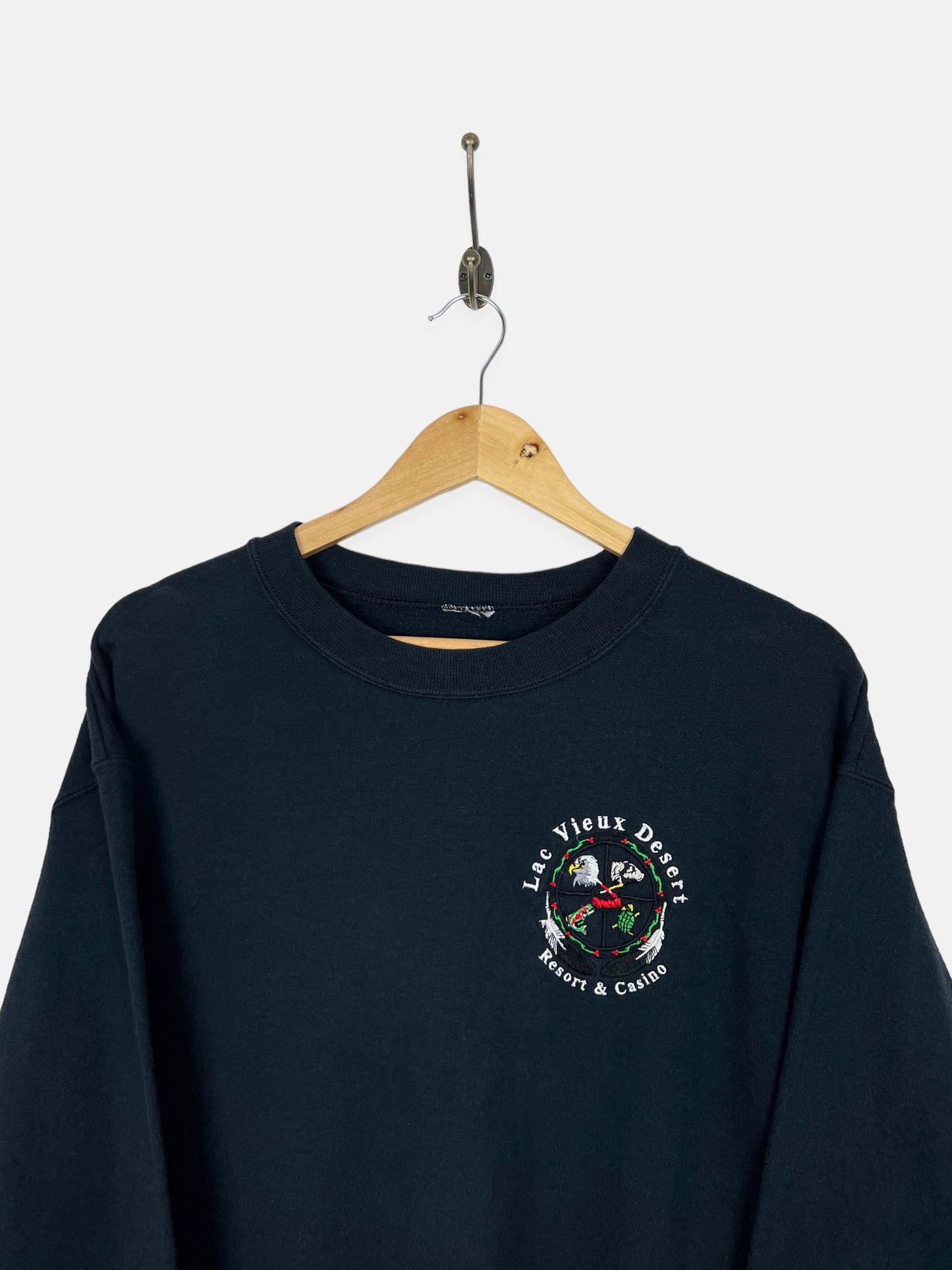 90's Lac Vieux Desert Resort & Casino Embroidered Vintage Sweatshirt Size M-L