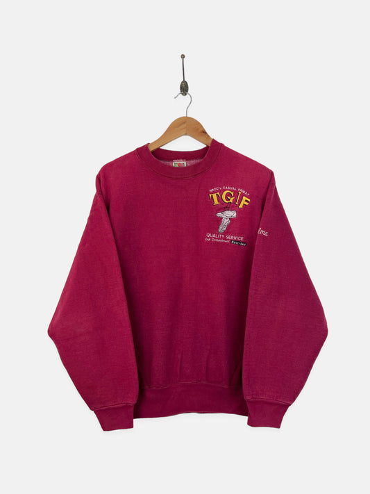 90's TGIF USA Made Embroidered Vintage Sweatshirt Size 10-12