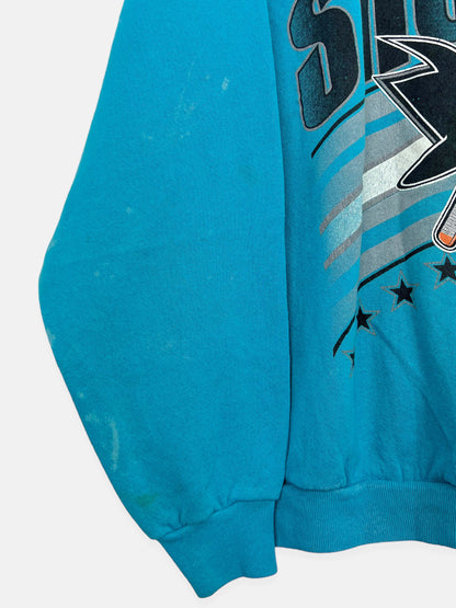90's San Jose Sharks NHL USA Made Vintage Sweatshirt Size M-L