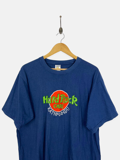 90's Hard Rock Cafe Kathmandu Embroidered Vintage T-Shirt Size M