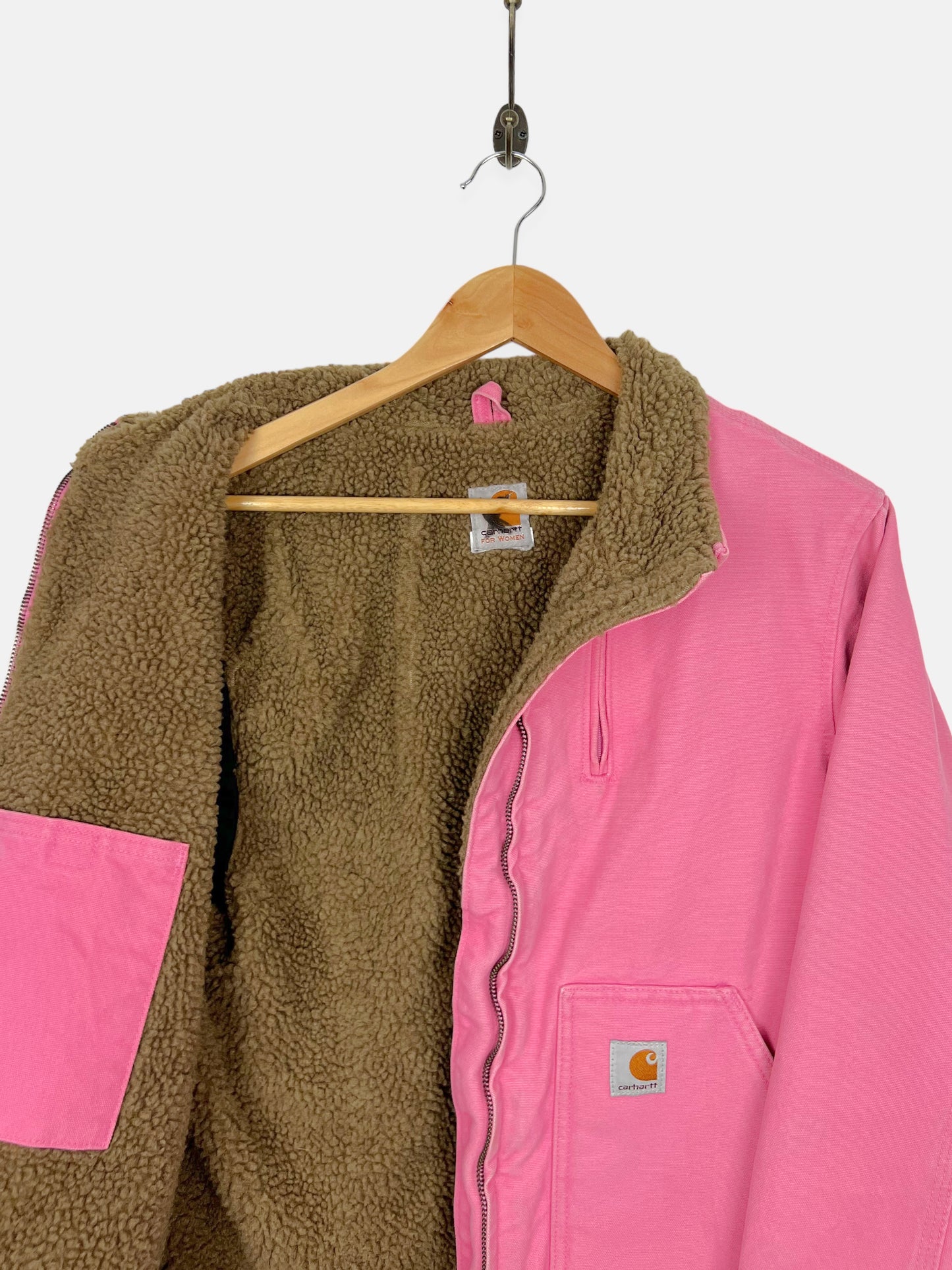 90's Carhartt Heavy Duty Sherpa Lined Vintage Jacket Size 12-14