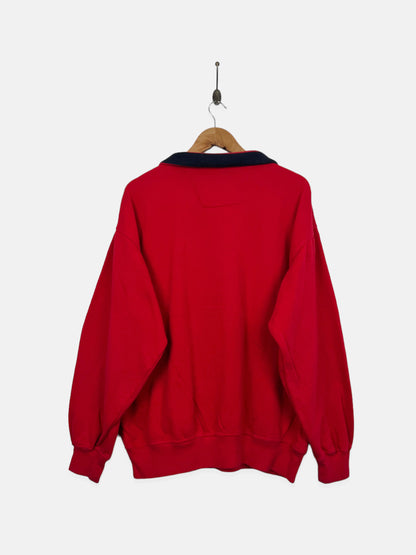 90's Nautica Embroidered Vintage Quarterzip Sweatshirt Size L-XL