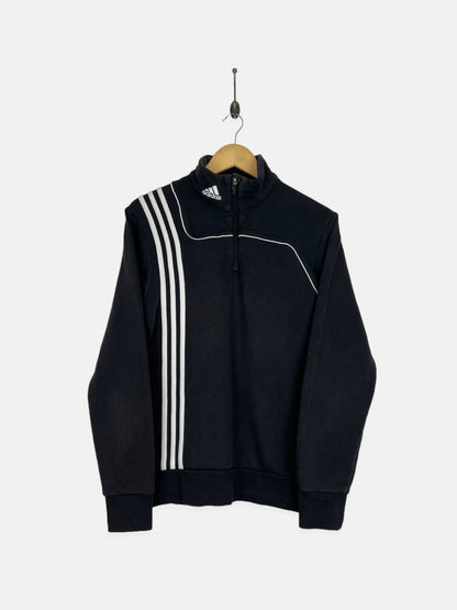 Adidas Embroidered Vintage Quarterzip Sweatshirt Size 6