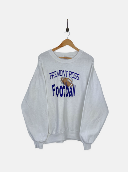 90's Fremont Ross Football USA Made Embroidered Vintage Sweatshirt Size L-XL