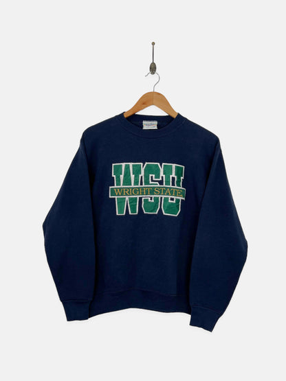 90's Wright State University USA Made Embroidered Vintage Sweatshirt Size 10