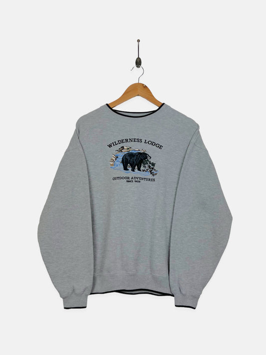 90's Wilderness Lodge Embroidered Vintage Sweatshirt Size 10-12