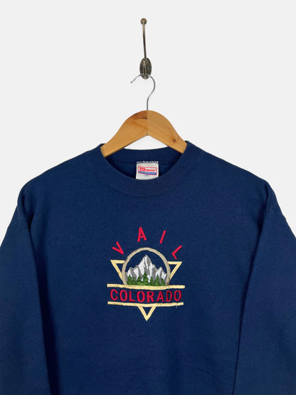 90's Vail Colorado Embroidered Vintage Sweatshirt Size 8