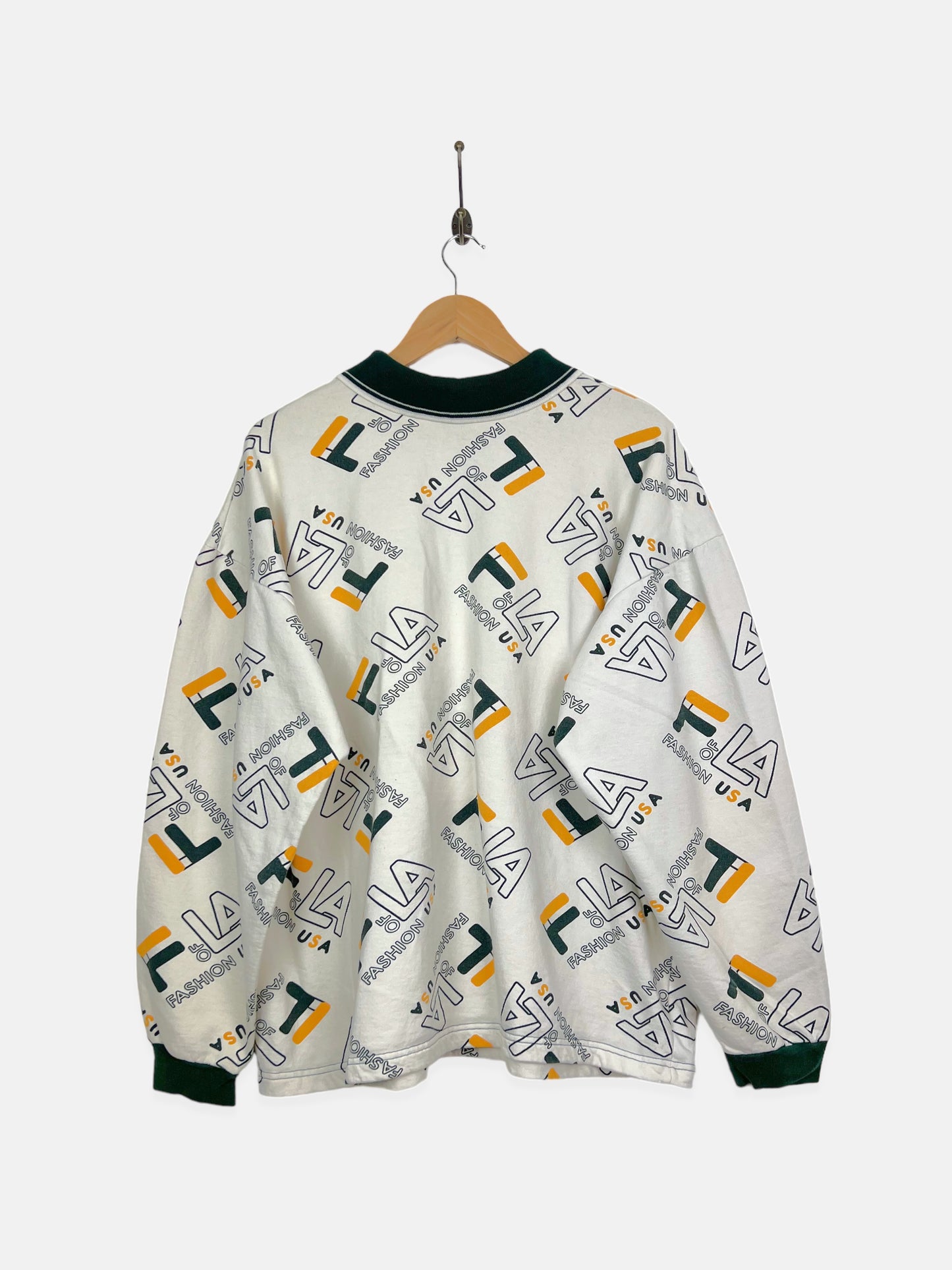 90's F of LA USA Made Vintage Quarterzip Sweatshirt Size XL