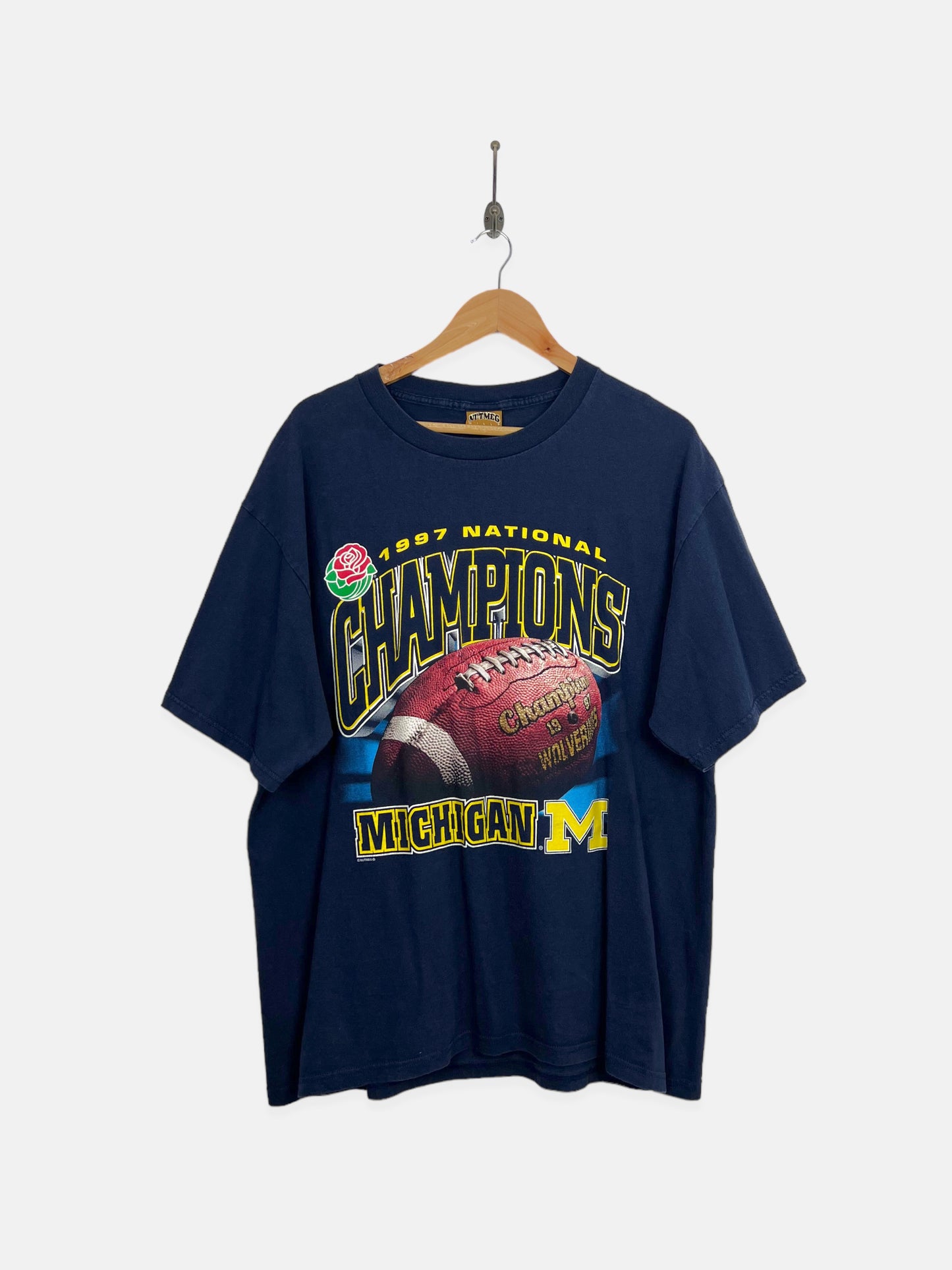 90's Michigan Wolverines USA Made Vintage T-Shirt Size L-XL