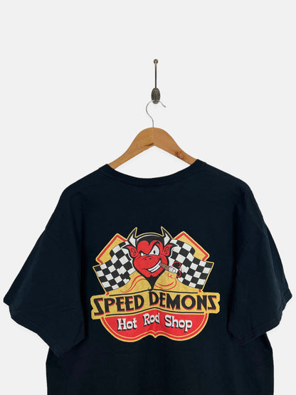 90's Speed Demons Hot Rod Shop Vintage T-Shirt Size L-XL