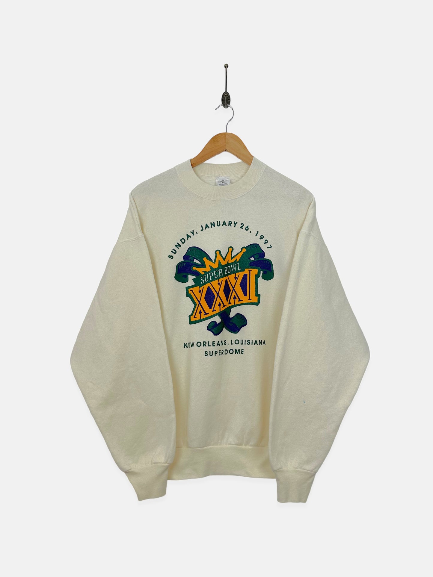 1997 NFL Superbowl XXXI Canada Made Vintage Sweatshirt Size XL