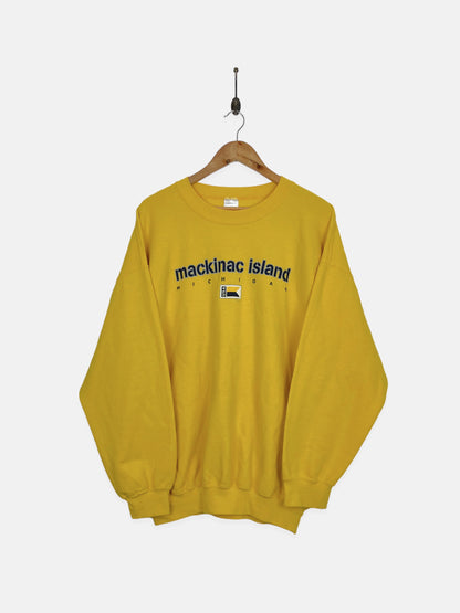 90's Mackinac Island Michigan Vintage Sweatshirt Size L-XL