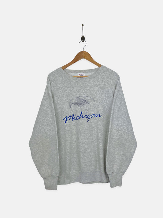 90's Michigan USA Made Embroidered Vintage Sweatshirt Size L