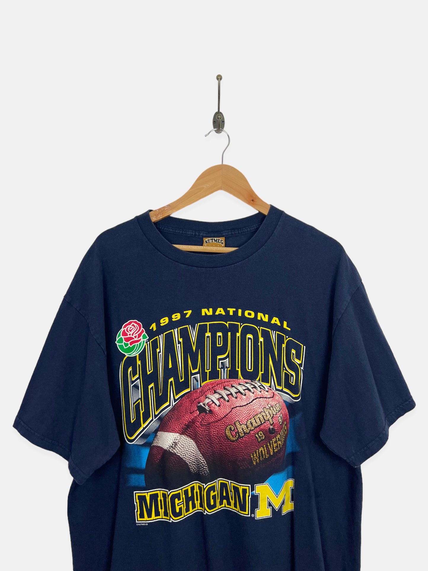 90's Michigan Wolverines USA Made Vintage T-Shirt Size L-XL