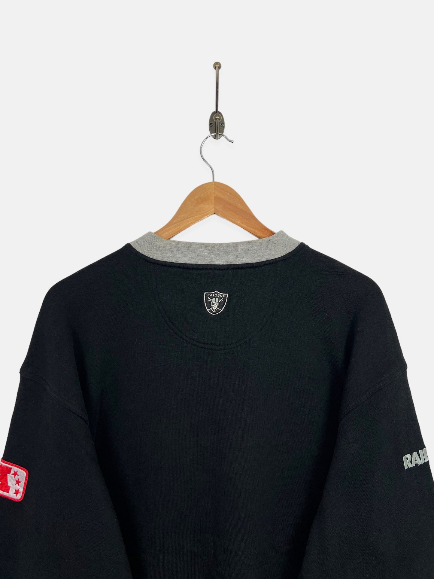 90's Oakland Raiders NFL Embroidered Vintage Sweatshirt Size L-XL