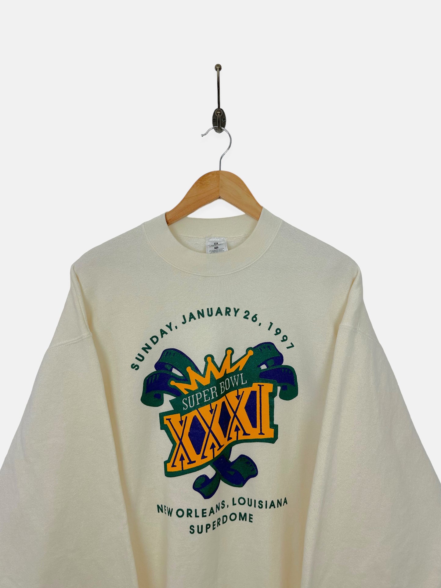 1997 NFL Superbowl XXXI Canada Made Vintage Sweatshirt Size XL