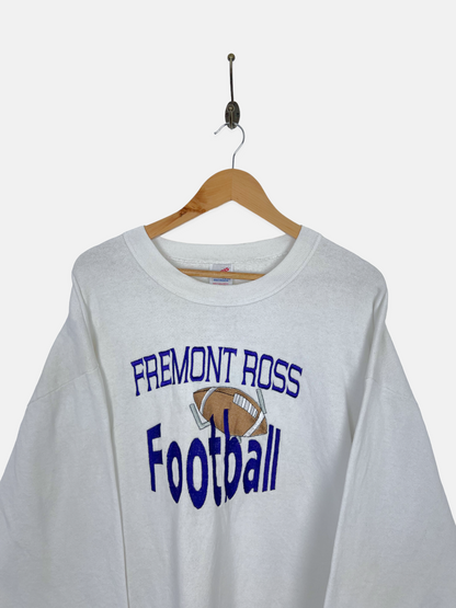 90's Fremont Ross Football USA Made Embroidered Vintage Sweatshirt Size L-XL