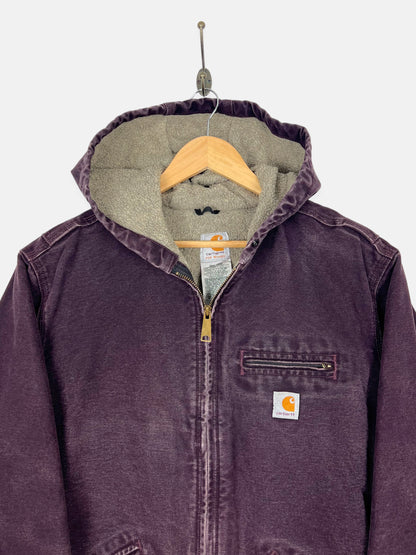 90's Carhartt Heavy Duty Sherpa Lined Vintage Jacket with Hood Size 18-20