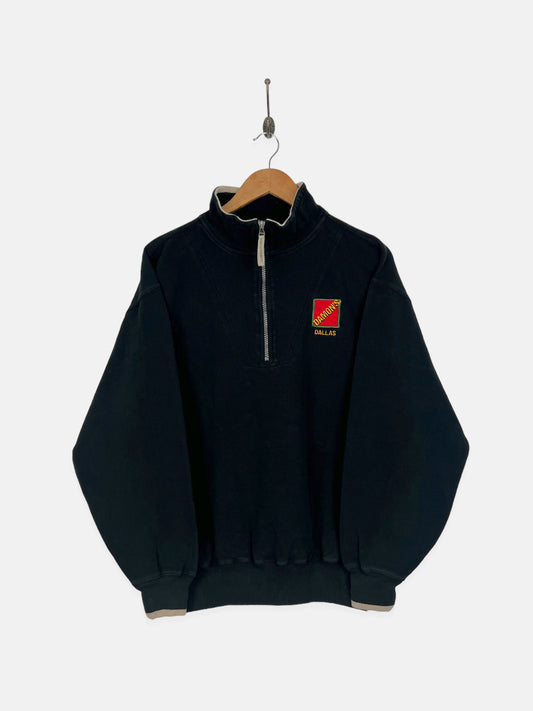 90's Damon's Dallas Embroidered Vintage Quarterzip Sweatshirt Size M