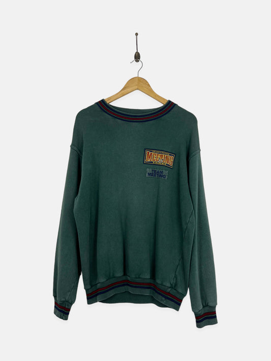 90's Team Meeting Italy Made Embroidered Vintage Lightweight Sweatshirt Size M