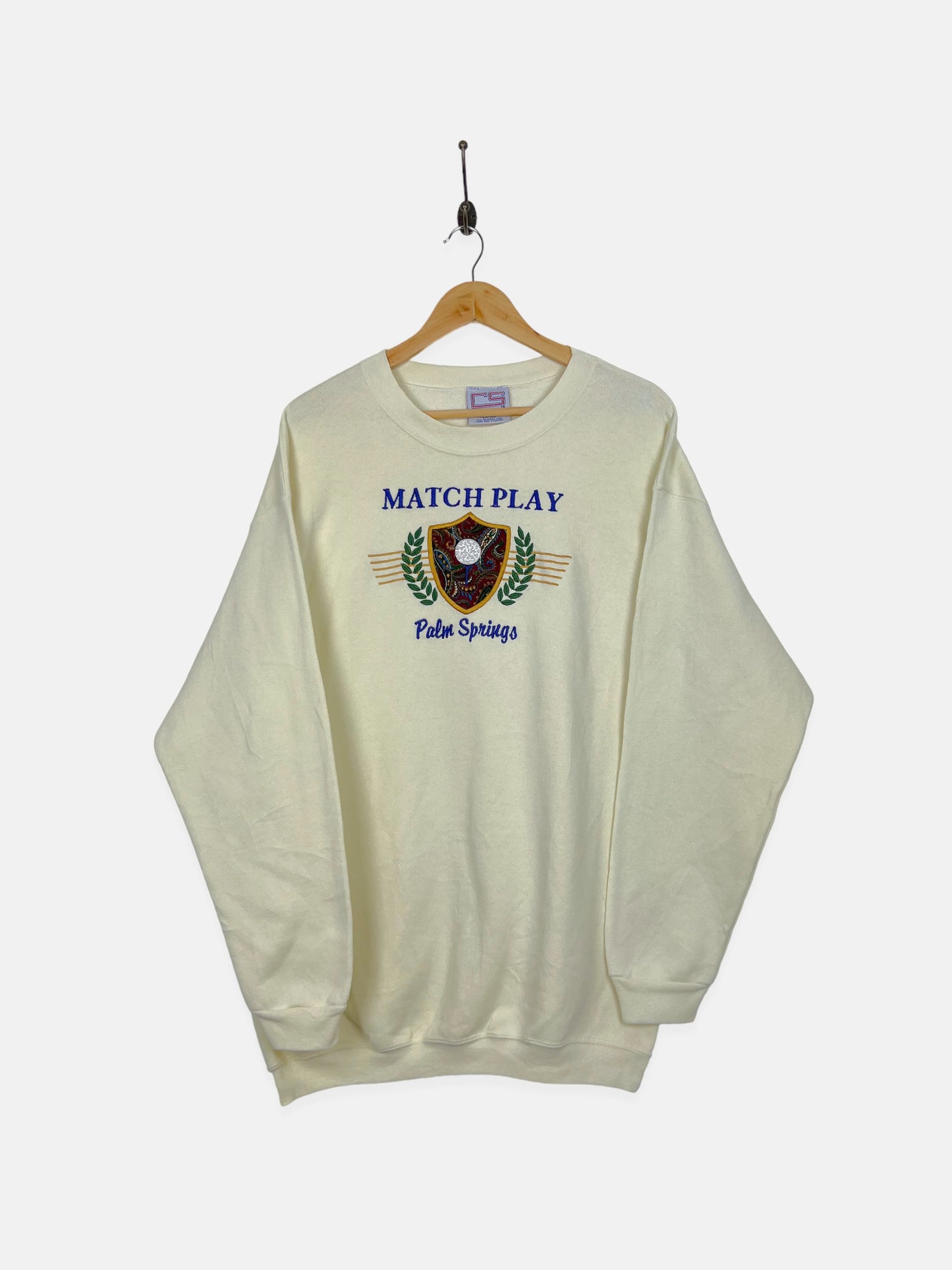 90's Matchplay Palm Springs USA Made Embroidered Vintage Sweatshirt Size L