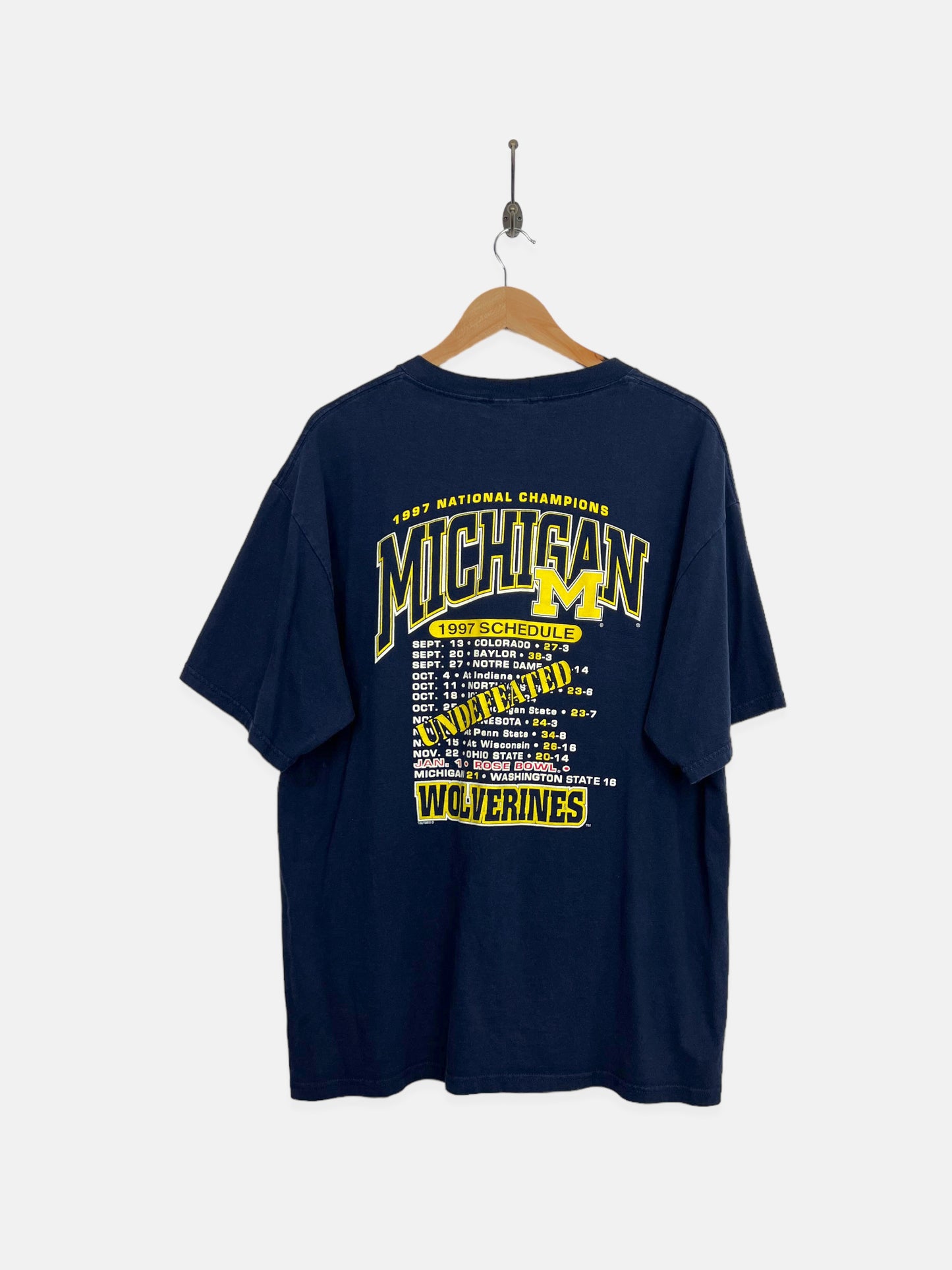 90's Michigan Wolverines USA Made Vintage T-Shirt Size L-XL