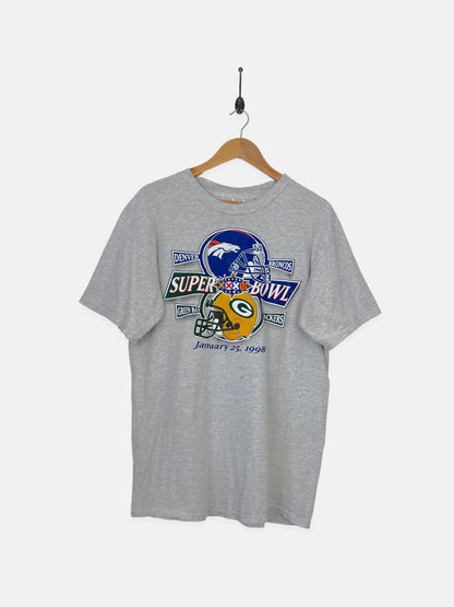 1998 NFL Super Bowl Broncos vs Packers USA Made Vintage T-Shirt Size M-L